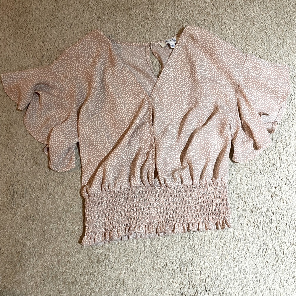 Beige patterned blouse